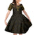 Personalized Polynesia Kid Short Sleeve Dress With Christian Cross LT05 KID Gold - Polynesian Pride