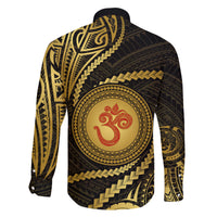 Polynesia Family Matching Tank Maxi Dress and Hawaiian Shirt With Hindu Om Symbol LT05 - Polynesian Pride