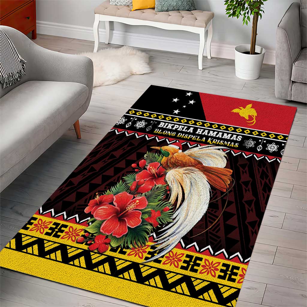 Papua New Guinea Christmas Area Rug Bird Of Paradise Hamamas Krismas LT05 - Polynesian Pride