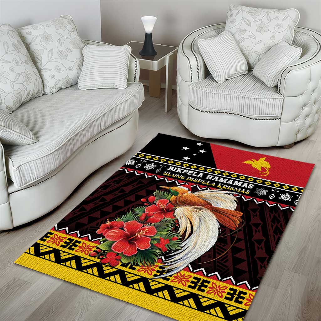Papua New Guinea Christmas Area Rug Bird Of Paradise Hamamas Krismas LT05 - Polynesian Pride