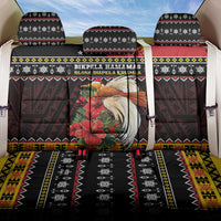 Papua New Guinea Christmas Back Car Seat Cover Bird Of Paradise Hamamas Krismas LT05 One Size Black - Polynesian Pride