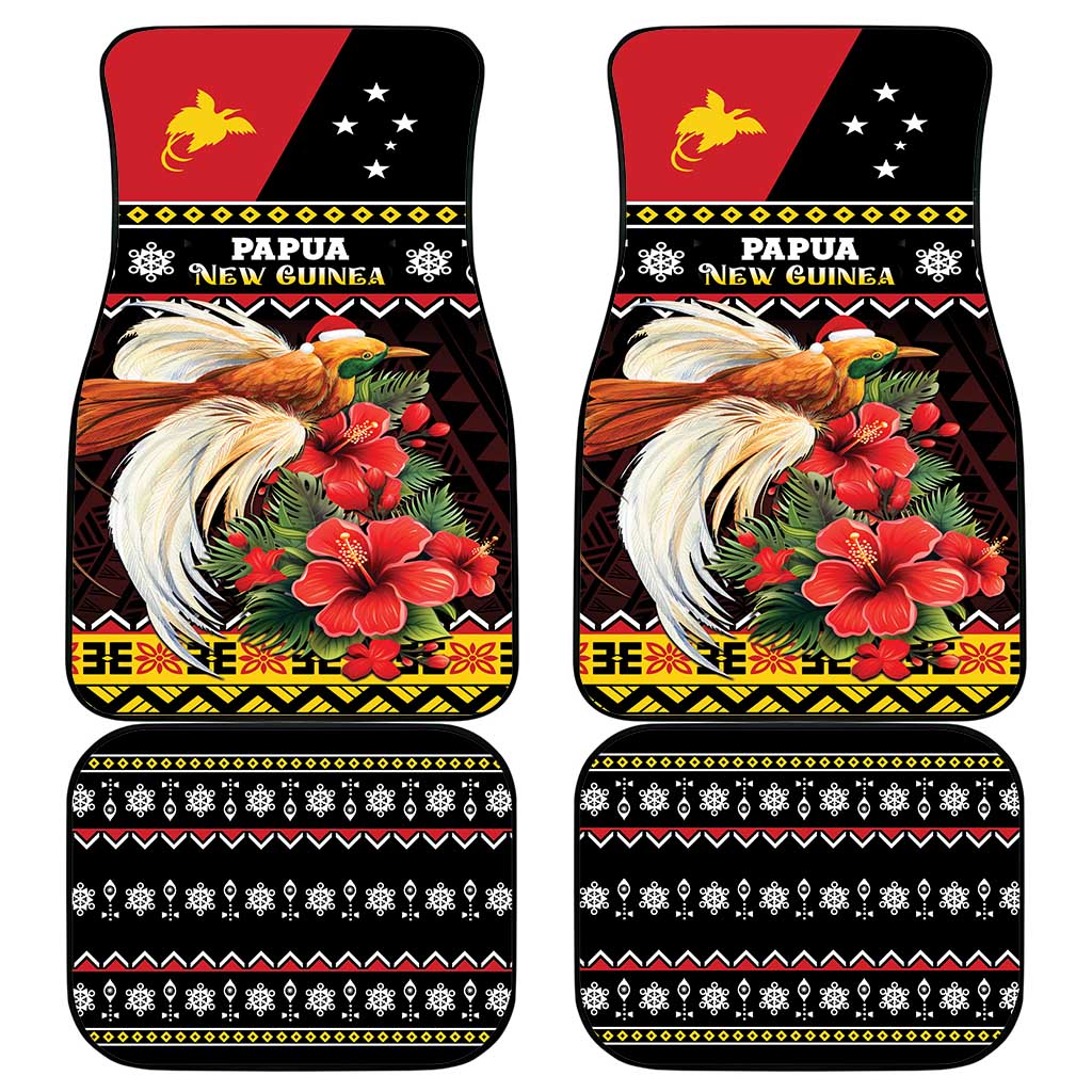 Papua New Guinea Christmas Car Mats Bird Of Paradise Hamamas Krismas LT05 - Polynesian Pride