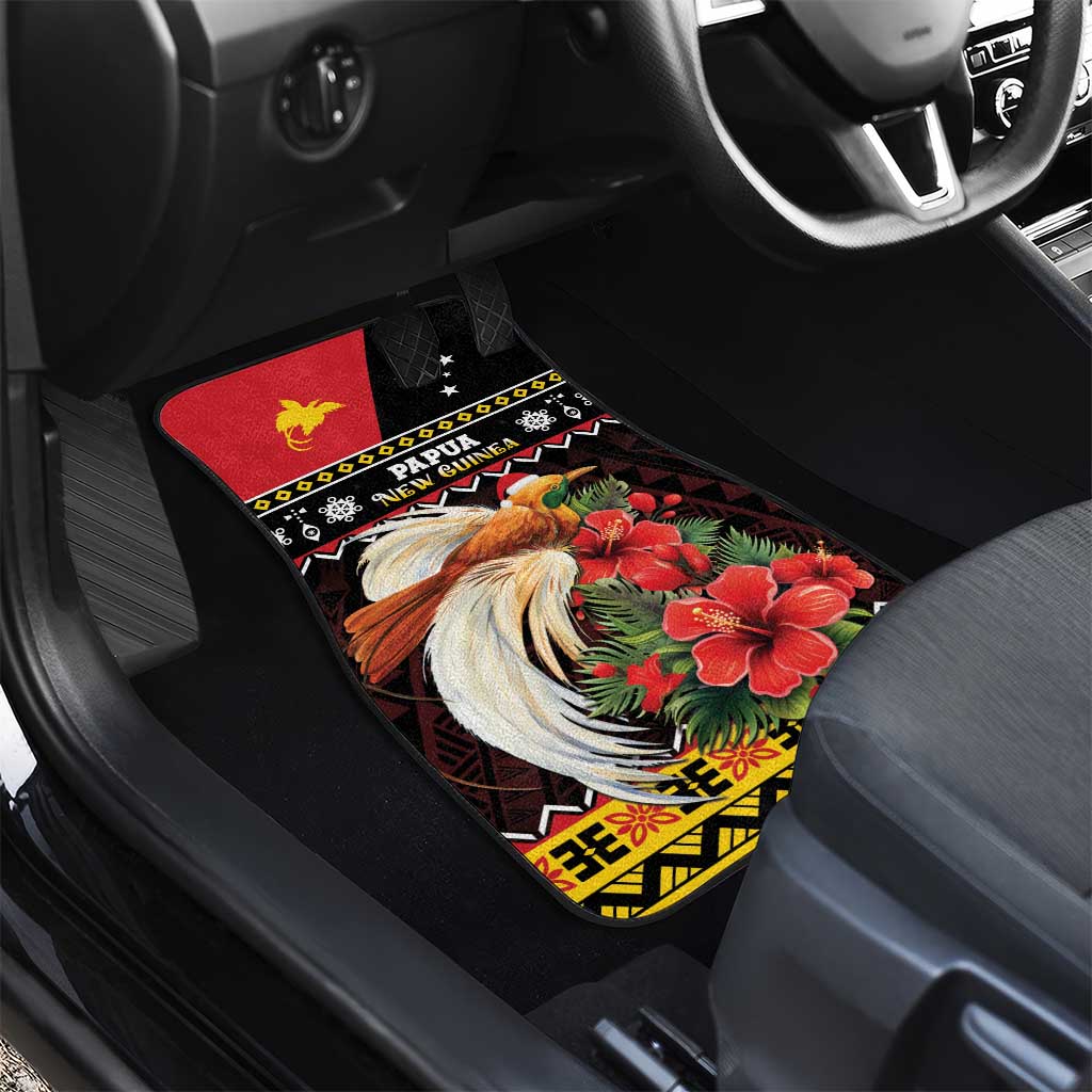 Papua New Guinea Christmas Car Mats Bird Of Paradise Hamamas Krismas LT05 - Polynesian Pride