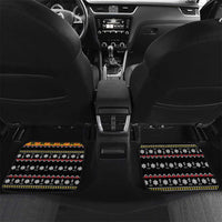 Papua New Guinea Christmas Car Mats Bird Of Paradise Hamamas Krismas LT05 Set 2pcs - Back Black - Polynesian Pride