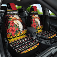 Papua New Guinea Christmas Car Seat Cover Bird Of Paradise Hamamas Krismas LT05 One Size Black - Polynesian Pride
