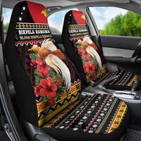 Papua New Guinea Christmas Car Seat Cover Bird Of Paradise Hamamas Krismas LT05 - Polynesian Pride
