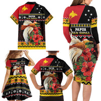 Papua New Guinea Christmas Family Matching Long Sleeve Bodycon Dress and Hawaiian Shirt Bird Of Paradise Hamamas Krismas LT05 - Polynesian Pride