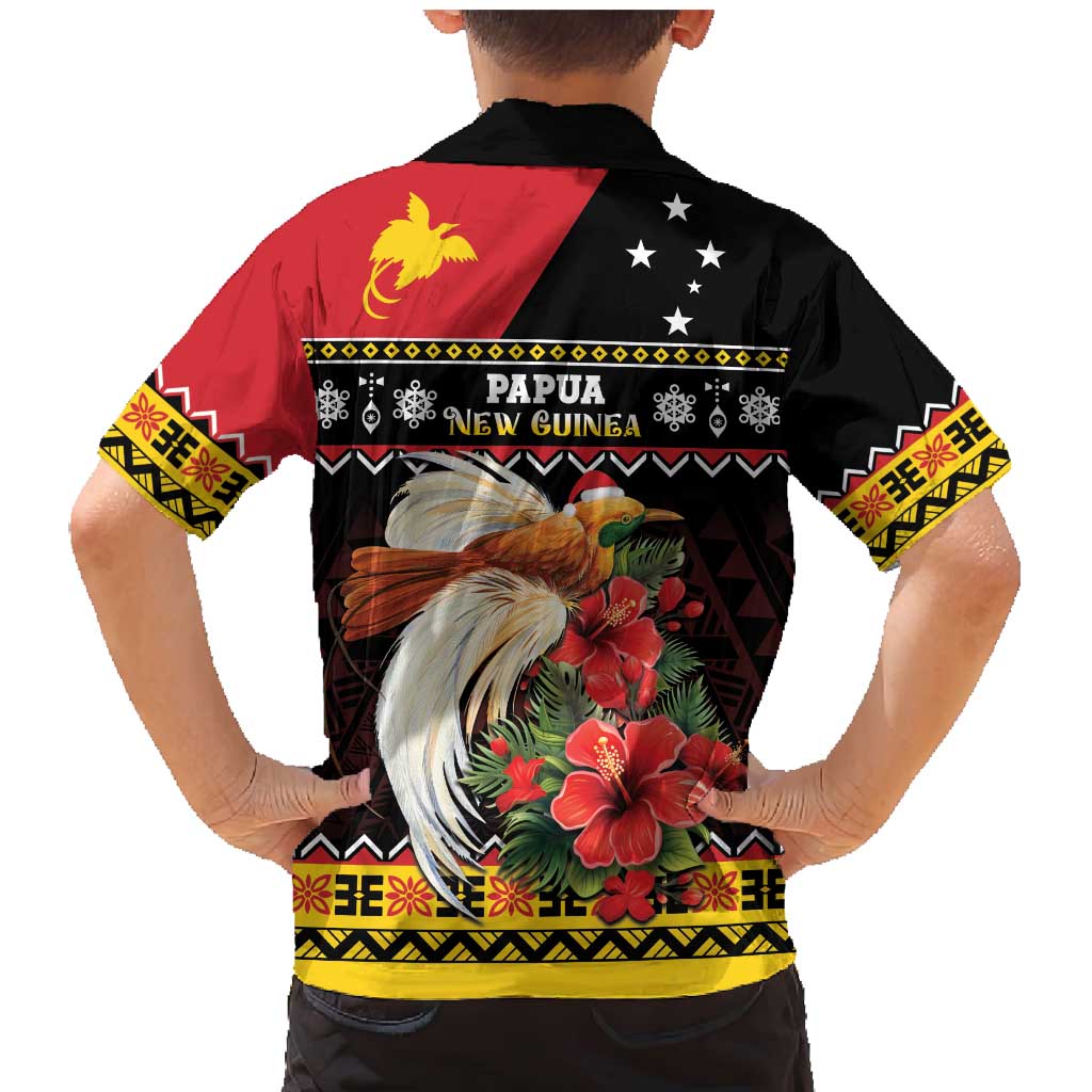 Papua New Guinea Christmas Family Matching Mermaid Dress and Hawaiian Shirt Bird Of Paradise Hamamas Krismas LT05 - Polynesian Pride