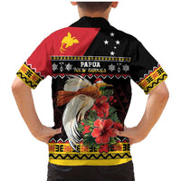 Papua New Guinea Christmas Family Matching Mermaid Dress and Hawaiian Shirt Bird Of Paradise Hamamas Krismas LT05 - Polynesian Pride
