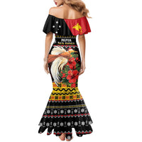 Papua New Guinea Christmas Family Matching Mermaid Dress and Hawaiian Shirt Bird Of Paradise Hamamas Krismas LT05 - Polynesian Pride