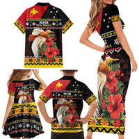 Papua New Guinea Christmas Family Matching Short Sleeve Bodycon Dress and Hawaiian Shirt Bird Of Paradise Hamamas Krismas LT05 - Polynesian Pride