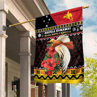 Papua New Guinea Christmas Garden Flag Bird Of Paradise Hamamas Krismas LT05 House Flag Black - Polynesian Pride