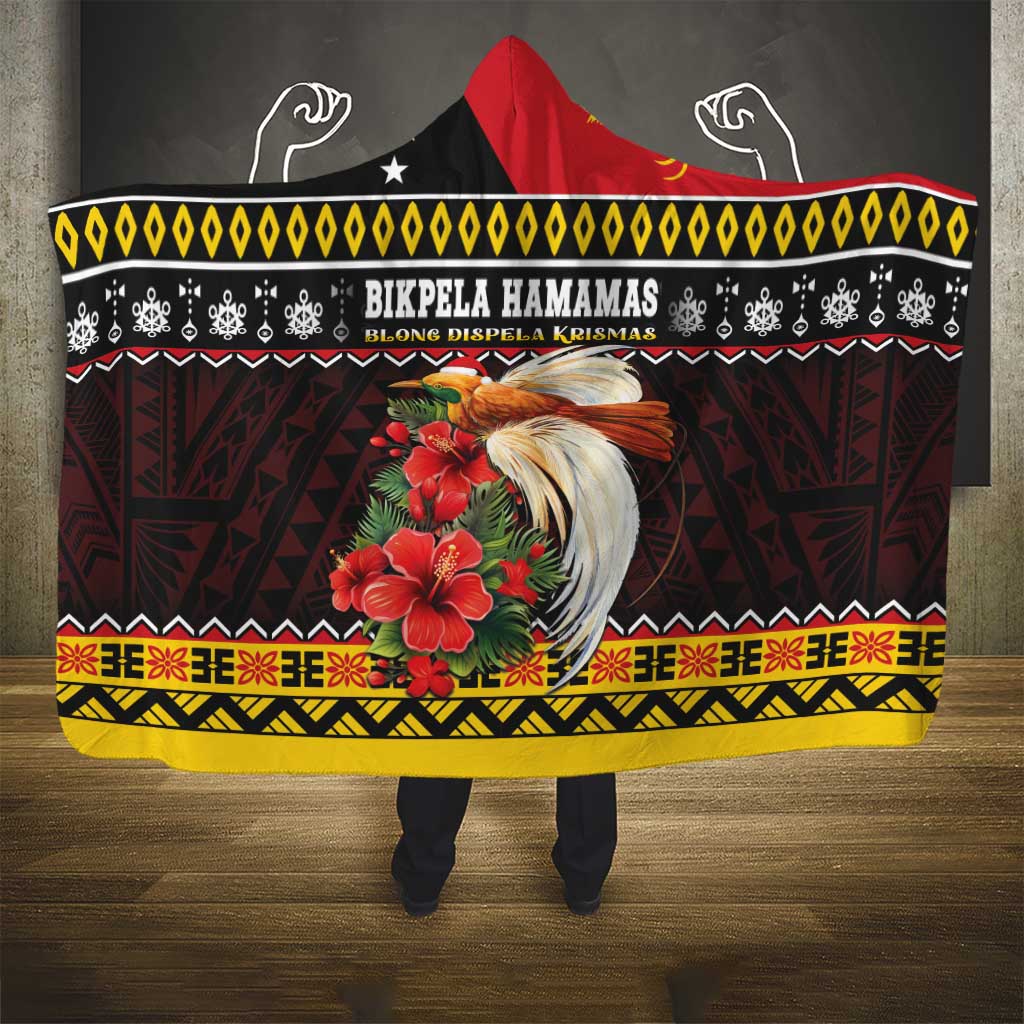 Papua New Guinea Christmas Hooded Blanket Bird Of Paradise Hamamas Krismas LT05 - Polynesian Pride