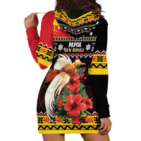 Papua New Guinea Christmas Hoodie Dress Bird Of Paradise Hamamas Krismas LT05 - Polynesian Pride