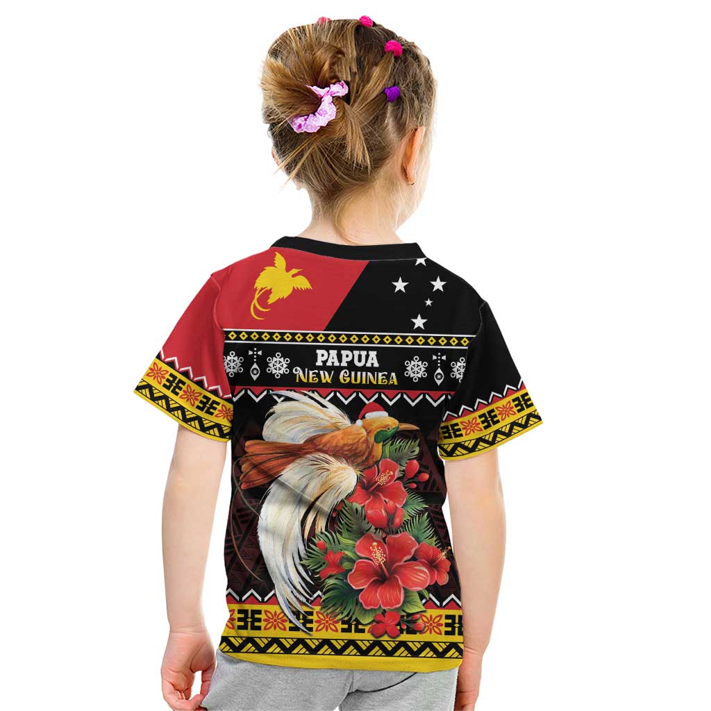 Papua New Guinea Christmas Kid T Shirt Bird Of Paradise Hamamas Krismas LT05 - Polynesian Pride
