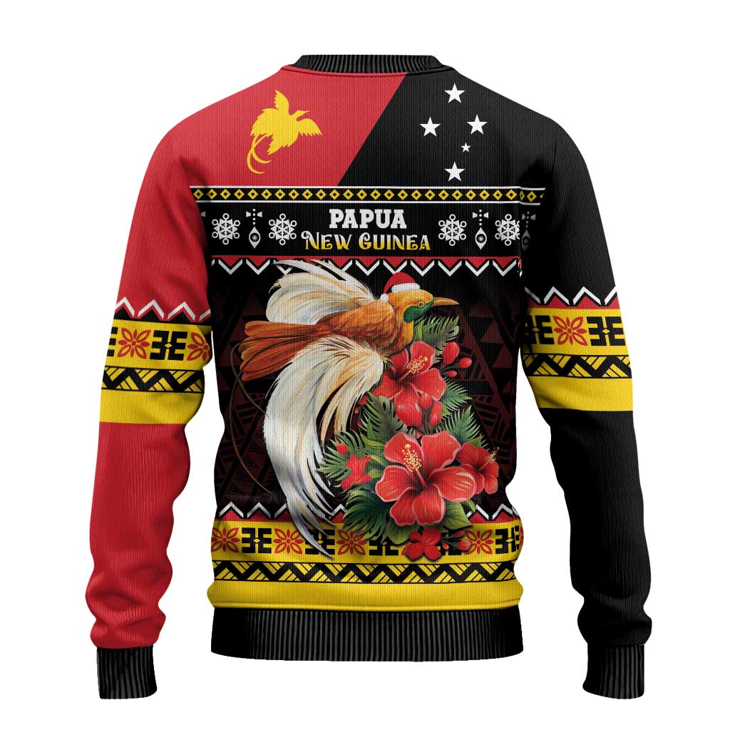 Papua New Guinea Christmas Ugly Christmas Sweater Bird Of Paradise Hamamas Krismas LT05 - Polynesian Pride