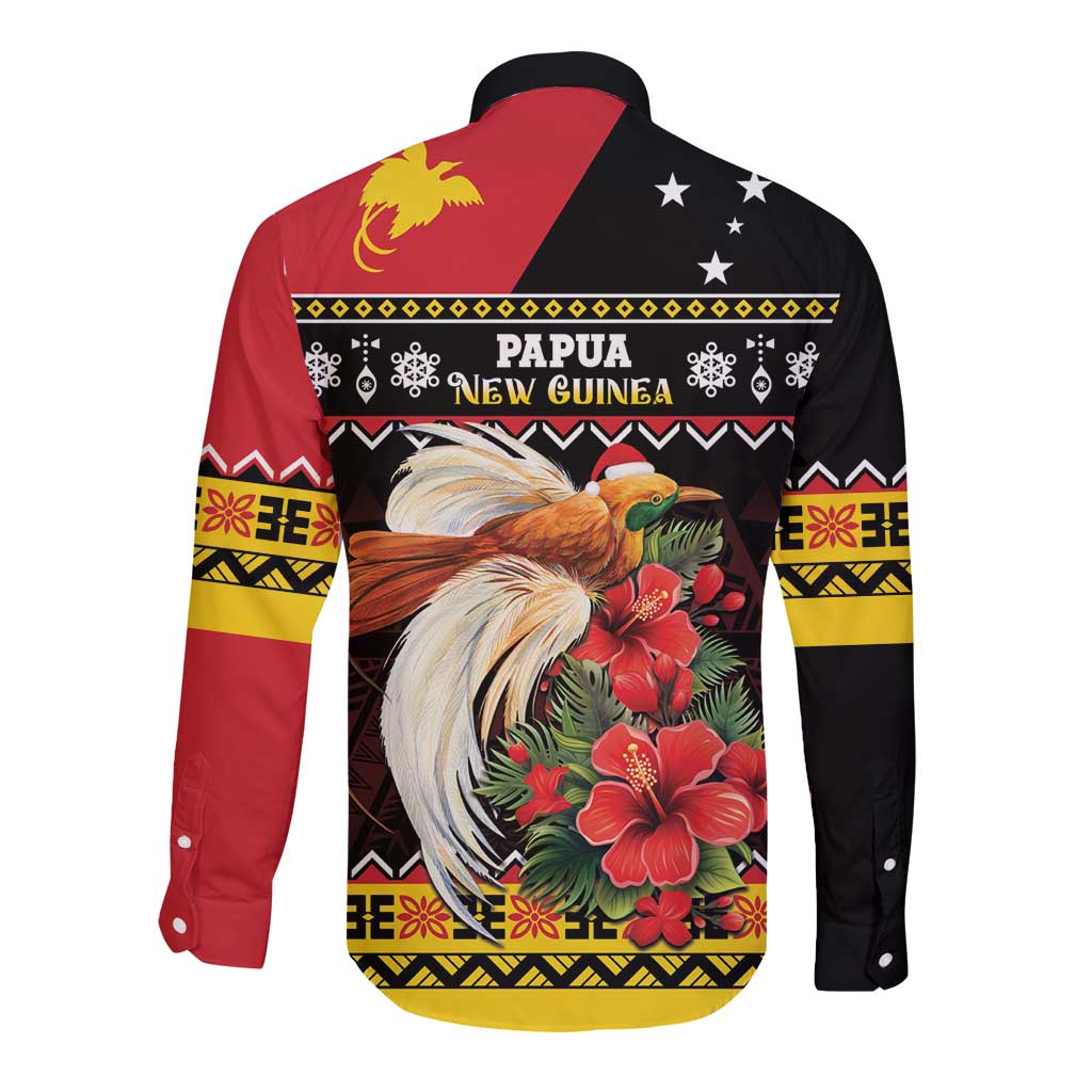 Papua New Guinea Christmas Long Sleeve Button Shirt Bird Of Paradise Hamamas Krismas LT05 - Polynesian Pride