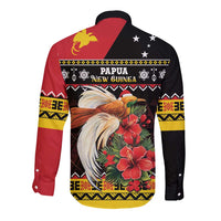 Papua New Guinea Christmas Long Sleeve Button Shirt Bird Of Paradise Hamamas Krismas LT05 - Polynesian Pride