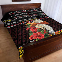 Papua New Guinea Christmas Quilt Bed Set Bird Of Paradise Hamamas Krismas LT05 - Polynesian Pride