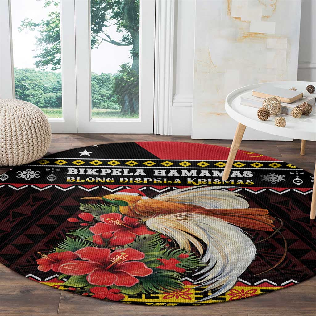 Papua New Guinea Christmas Round Carpet Bird Of Paradise Hamamas Krismas