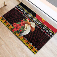 Papua New Guinea Christmas Rubber Doormat Bird Of Paradise Hamamas Krismas LT05 - Polynesian Pride