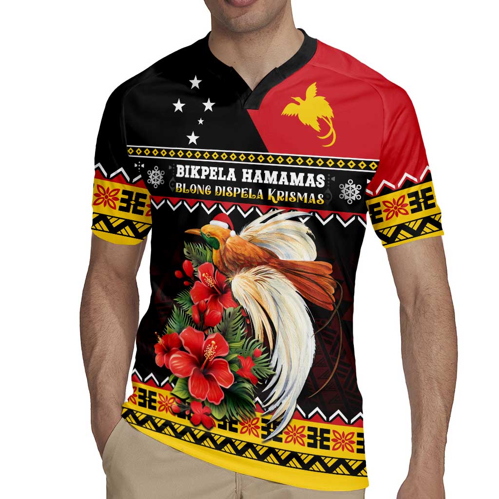 Papua New Guinea Christmas Rugby Jersey Bird Of Paradise Hamamas Krismas LT05 - Polynesian Pride