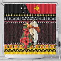 Papua New Guinea Christmas Shower Curtain Bird Of Paradise Hamamas Krismas LT05 - Polynesian Pride