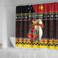 Papua New Guinea Christmas Shower Curtain Bird Of Paradise Hamamas Krismas LT05 - Polynesian Pride