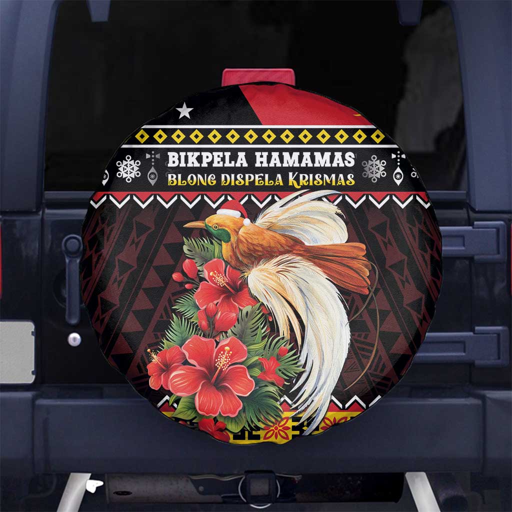 Papua New Guinea Christmas Spare Tire Cover Bird Of Paradise Hamamas Krismas LT05 - Polynesian Pride