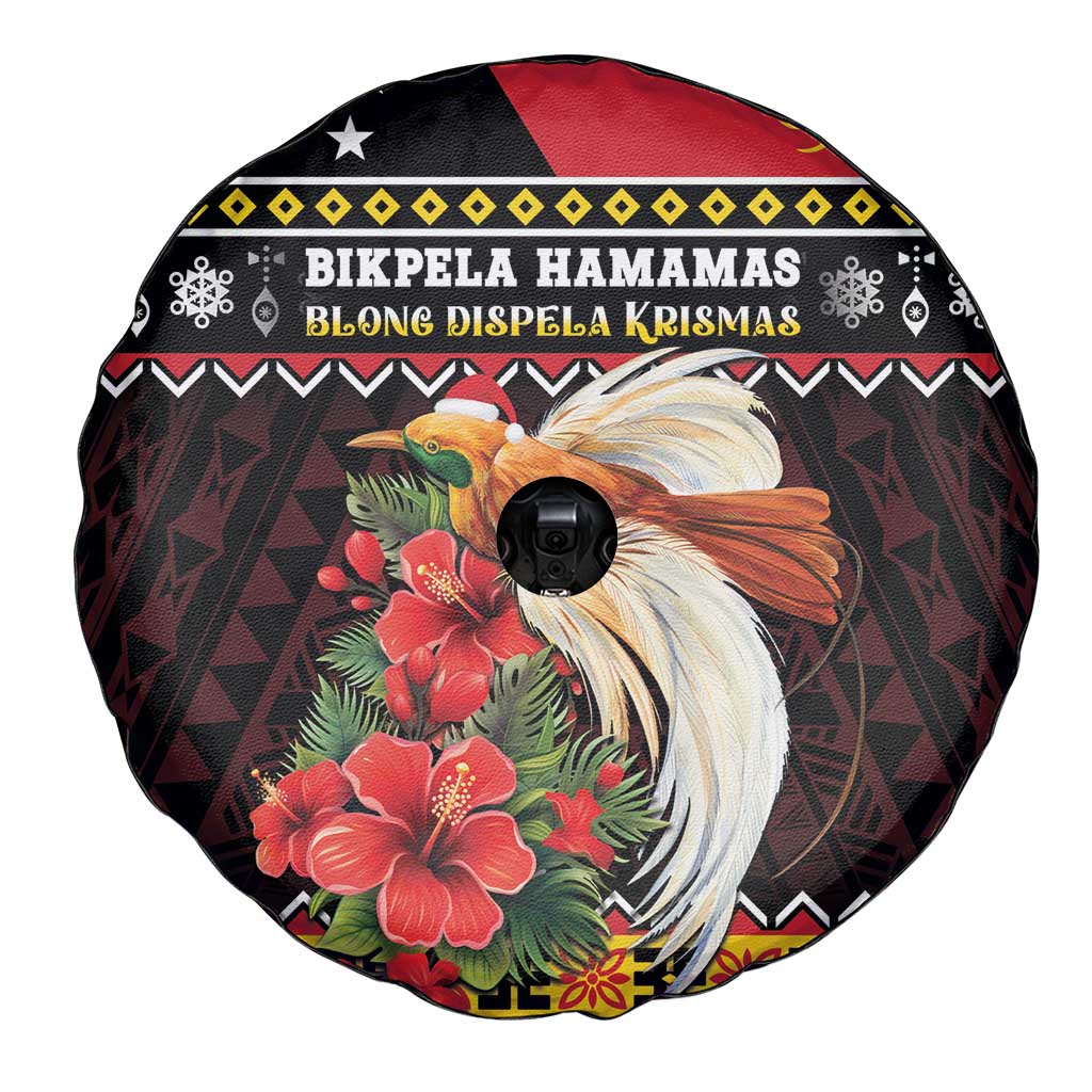 Papua New Guinea Christmas Spare Tire Cover Bird Of Paradise Hamamas Krismas LT05 - Polynesian Pride