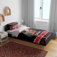 New Zealand Christmas Bedding Set Funny Santa Riding Kiwi Meri Kirihimete LT05 - Polynesian Pride
