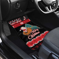 New Zealand Christmas Car Mats Funny Santa Riding Kiwi Meri Kirihimete LT05 - Polynesian Pride