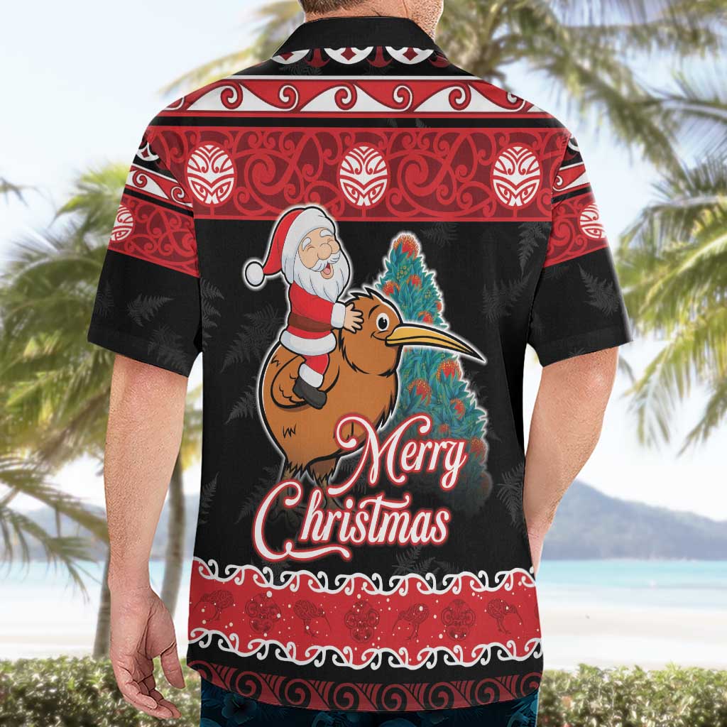 New Zealand Christmas Hawaiian Shirt Funny Santa Riding Kiwi Meri Kirihimete LT05 - Polynesian Pride