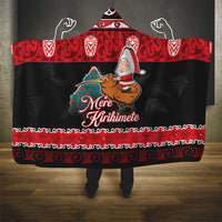 New Zealand Christmas Hooded Blanket Funny Santa Riding Kiwi Meri Kirihimete LT05 - Polynesian Pride