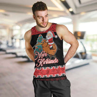 New Zealand Christmas Men Tank Top Funny Santa Riding Kiwi Meri Kirihimete LT05 Black - Polynesian Pride