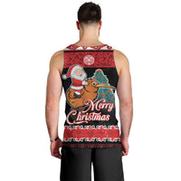 New Zealand Christmas Men Tank Top Funny Santa Riding Kiwi Meri Kirihimete LT05 - Polynesian Pride