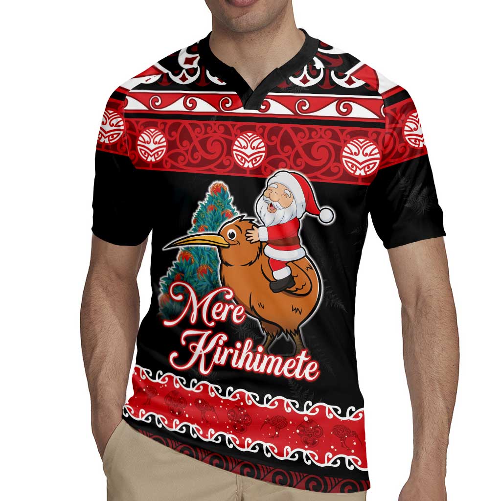 New Zealand Christmas Rugby Jersey Funny Santa Riding Kiwi Meri Kirihimete LT05 - Polynesian Pride