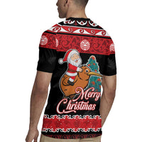 New Zealand Christmas Rugby Jersey Funny Santa Riding Kiwi Meri Kirihimete LT05 - Polynesian Pride
