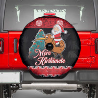 New Zealand Christmas Spare Tire Cover Funny Santa Riding Kiwi Meri Kirihimete LT05 - Polynesian Pride
