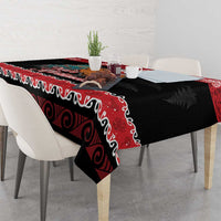 New Zealand Christmas Tablecloth Funny Santa Riding Kiwi Meri Kirihimete LT05 - Polynesian Pride