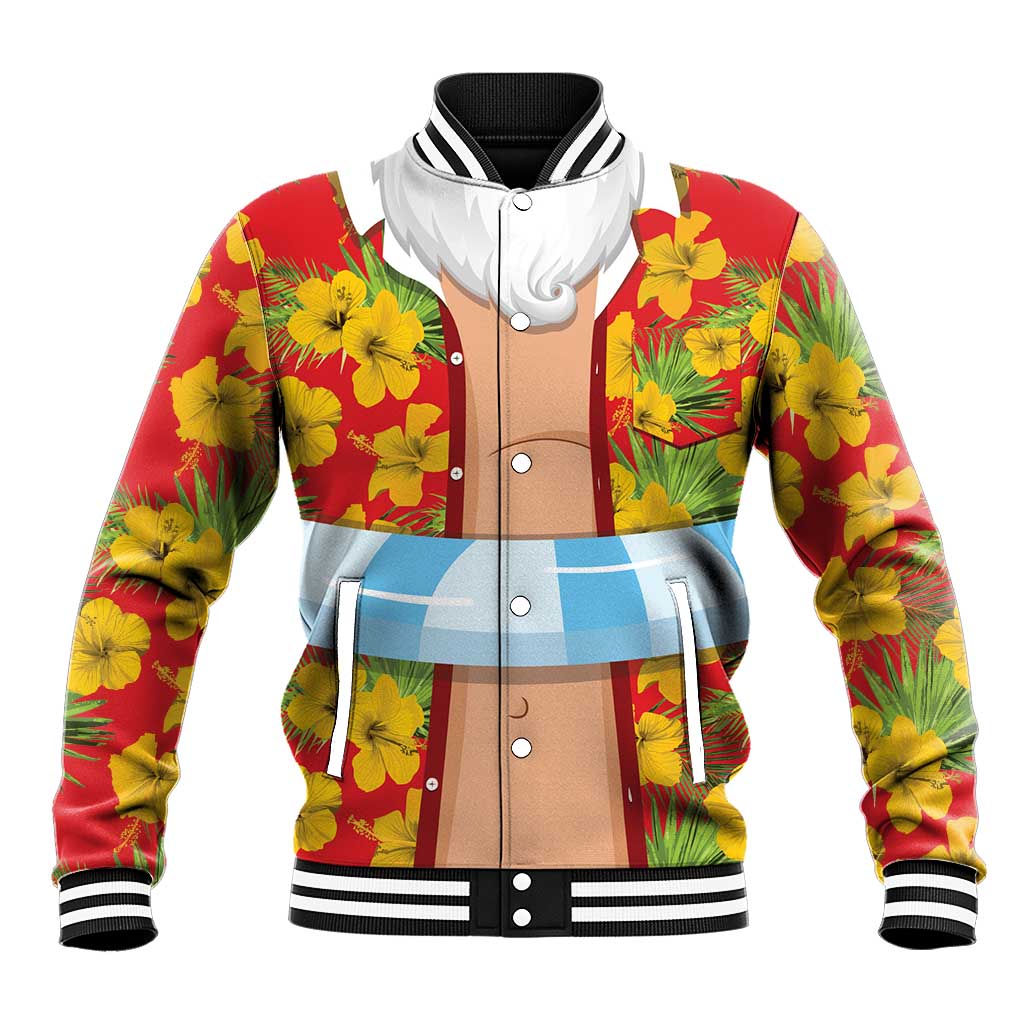 Polynesia Santa Claus Costume Baseball Jacket Tropical Vibe LT05 Unisex Red - Polynesian Pride