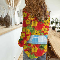 Polynesia Santa Claus Costume Women Casual Shirt Tropical Vibe LT05 - Polynesian Pride