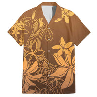 Tiare Tahiti Family Matching Summer Maxi Dress and Hawaiian Shirt Brown Polynesia Motifs LT05 Dad's Shirt - Short Sleeve Brown - Polynesian Pride