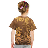 Tiare Tahiti Kid T Shirt Brown Polynesia Motifs LT05 - Polynesian Pride