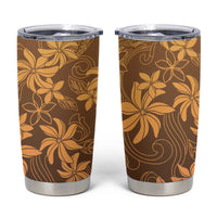 Tiare Tahiti Tumbler Cup Brown Polynesia Motifs LT05 Brown - Polynesian Pride