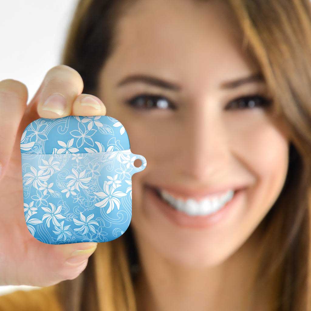 Tiare Tahiti AirPods Case Blue Polynesia Motifs - Polynesian Pride