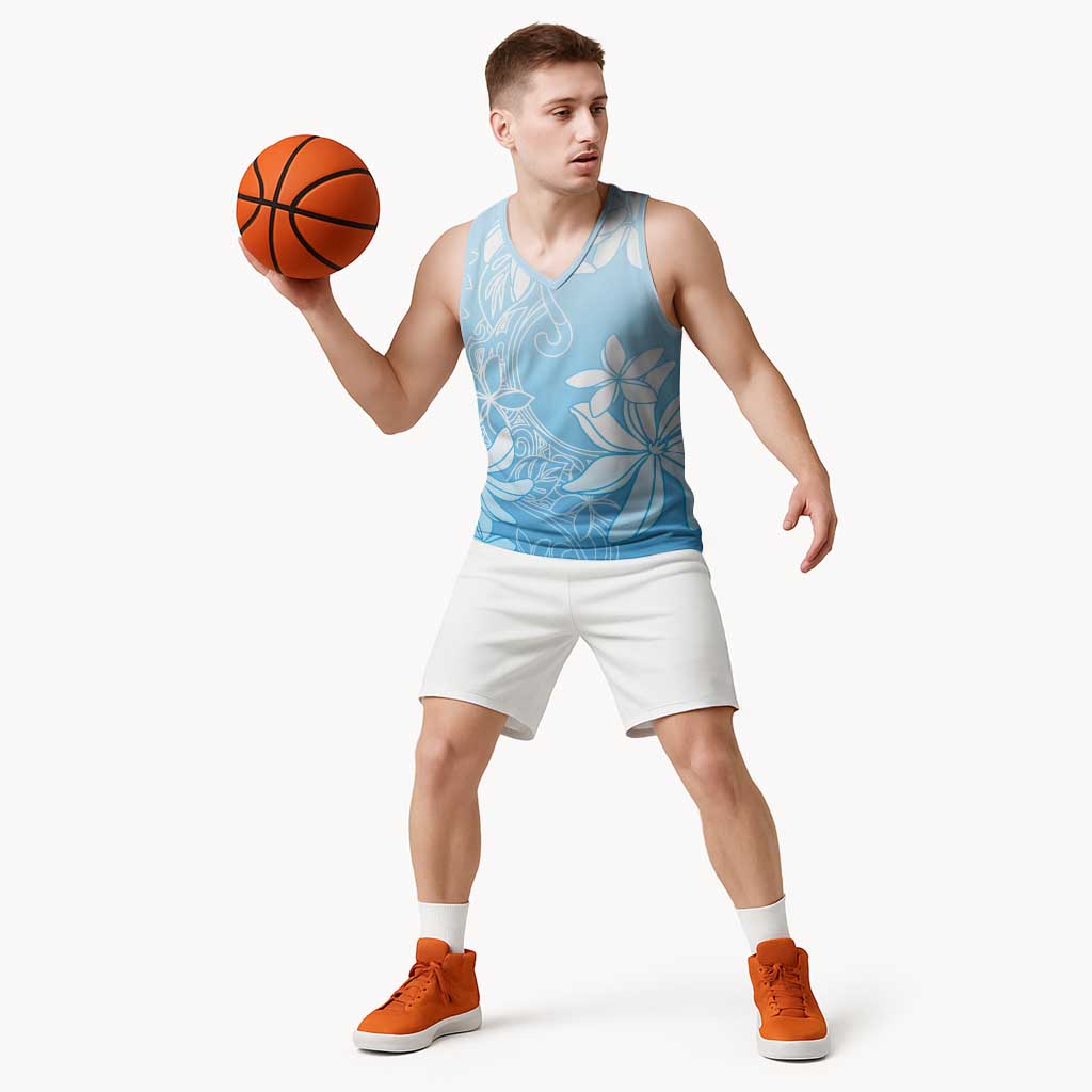 Tiare Tahiti Basketball Jersey Blue Polynesia Motifs LT05 - Polynesian Pride