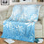 Tiare Tahiti Blanket Blue Polynesia Motifs - Polynesian Pride