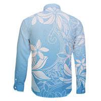 Tiare Tahiti Family Matching Off The Shoulder Long Sleeve Dress and Hawaiian Shirt Blue Polynesia Motifs LT05 - Polynesian Pride