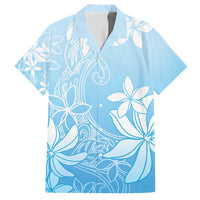 Tiare Tahiti Family Matching Short Sleeve Bodycon Dress and Hawaiian Shirt Blue Polynesia Motifs LT05 Dad's Shirt - Short Sleeve Blue - Polynesian Pride